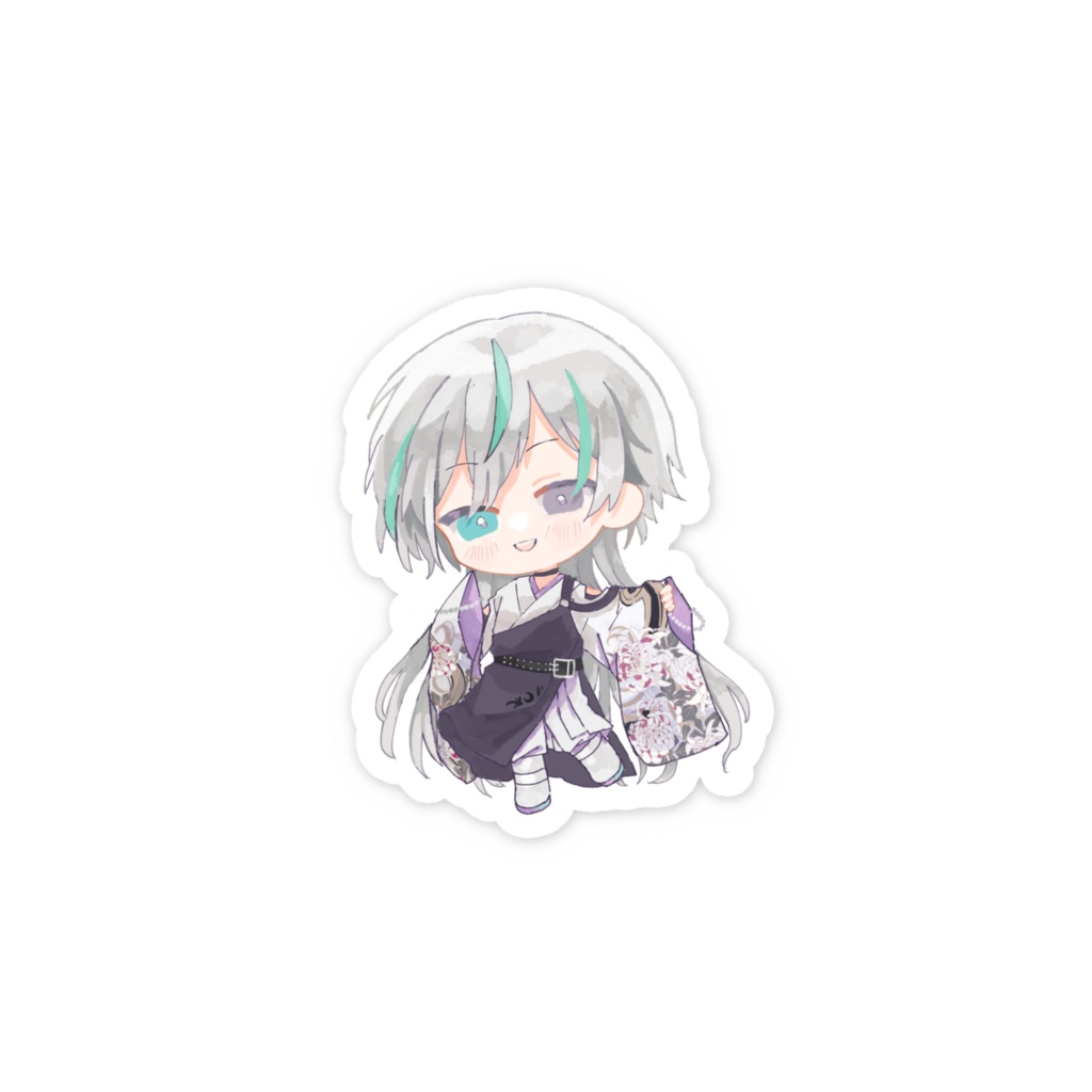 月斗 和服ステッカー