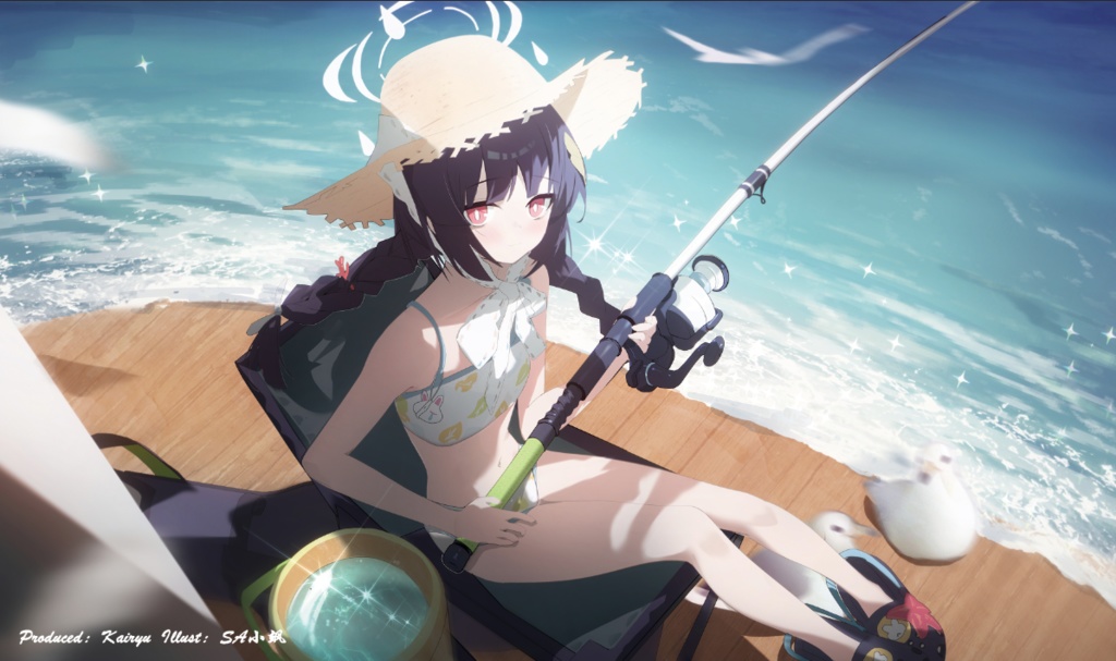 ブルーアーカイブ オリジナル プレイマット 霞沢ミユ 水着
