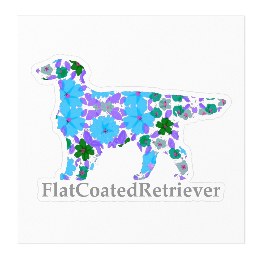 花ワンコ フラットコーテッドレトリバー