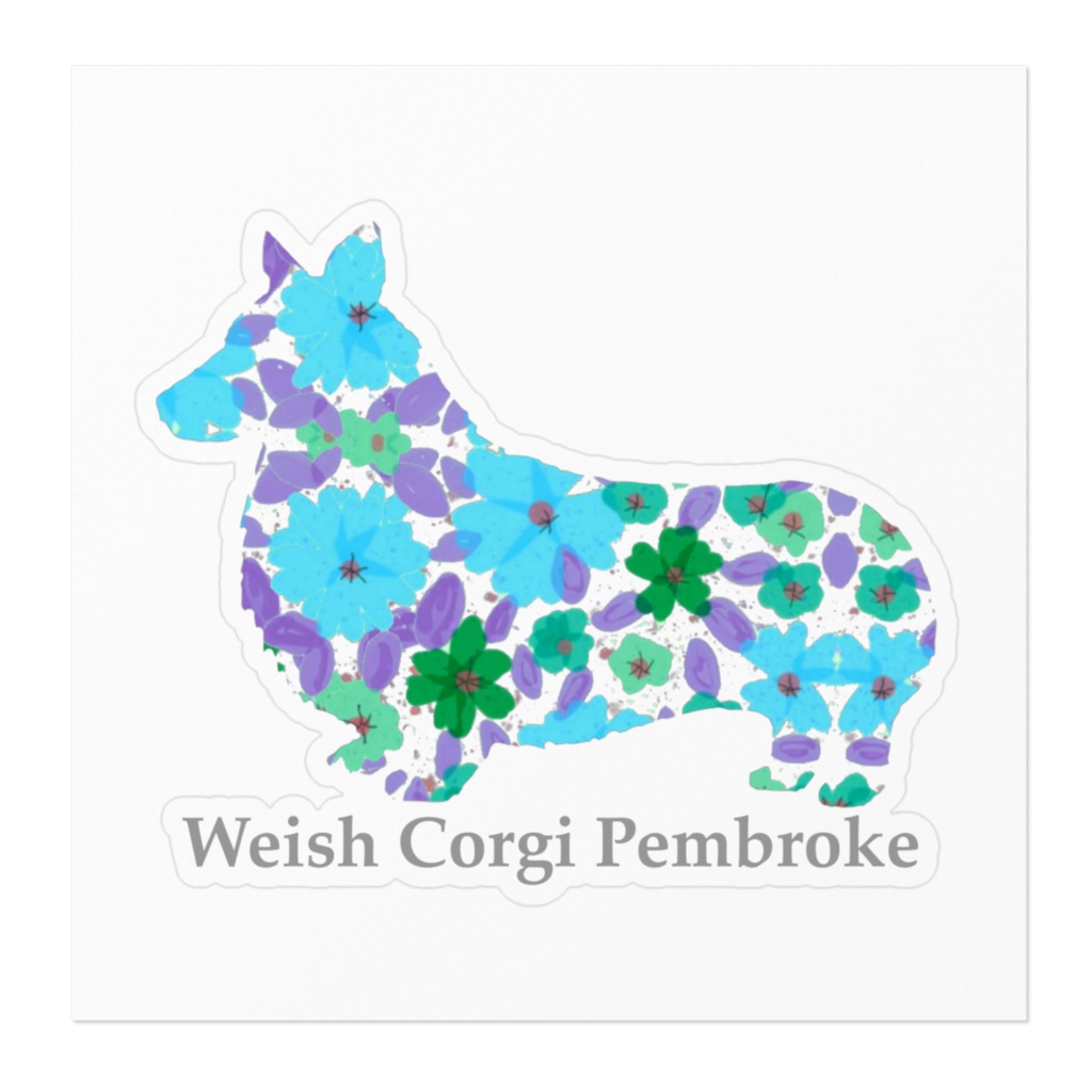 花ワンコ コーギー