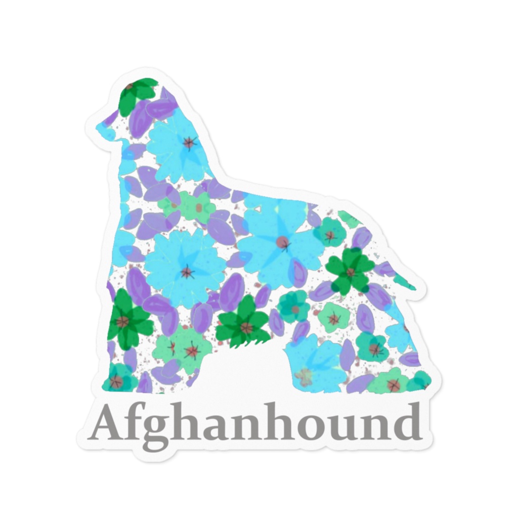 花ワンコ アフガンハウンド