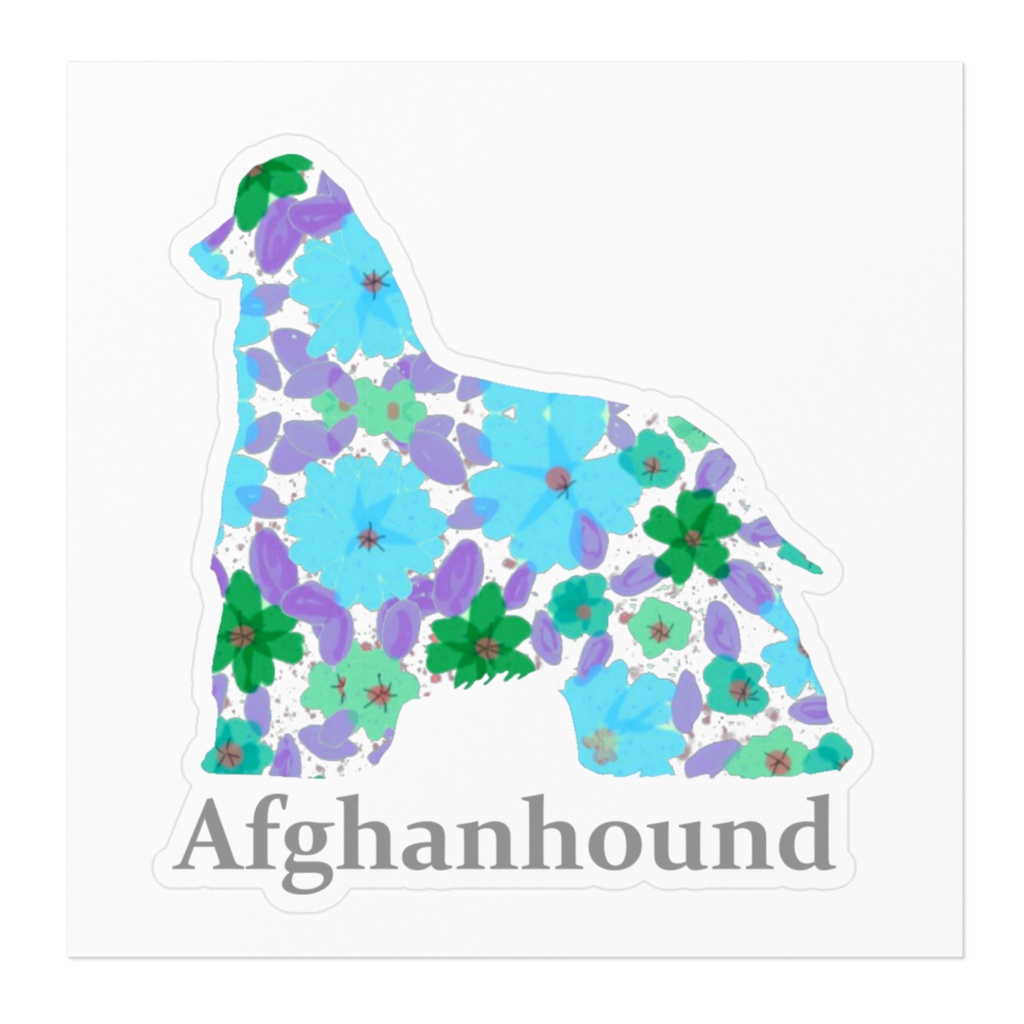 花ワンコ アフガンハウンド