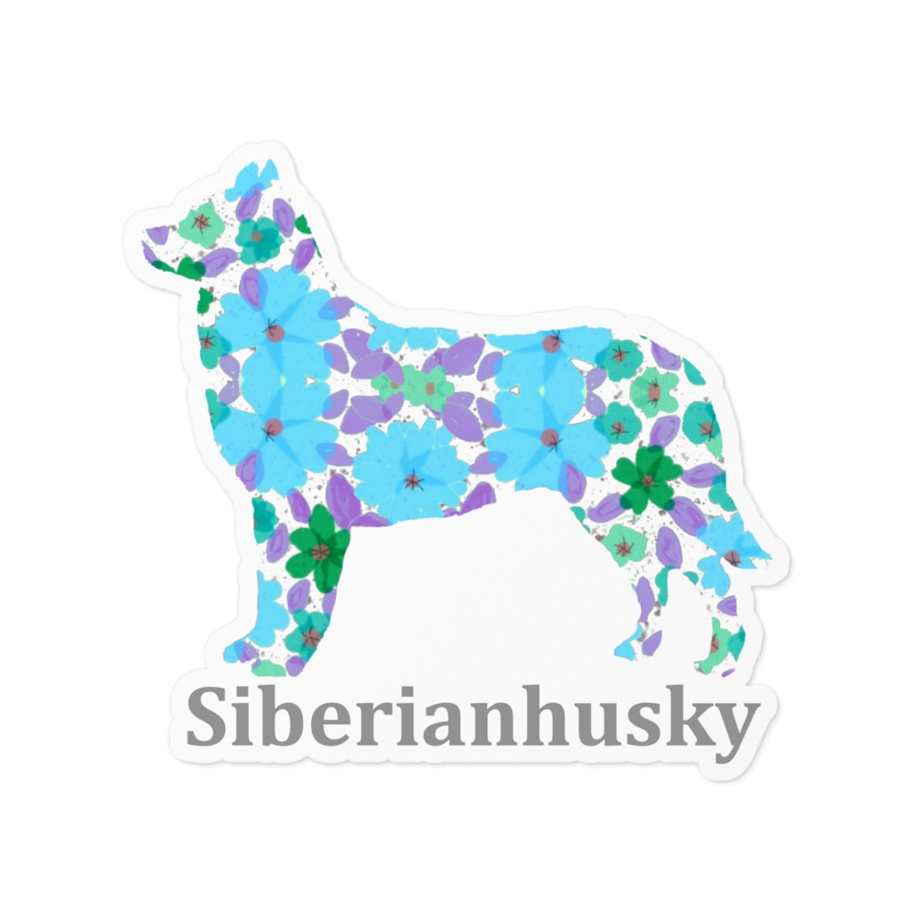 花ワンコ　ハスキー