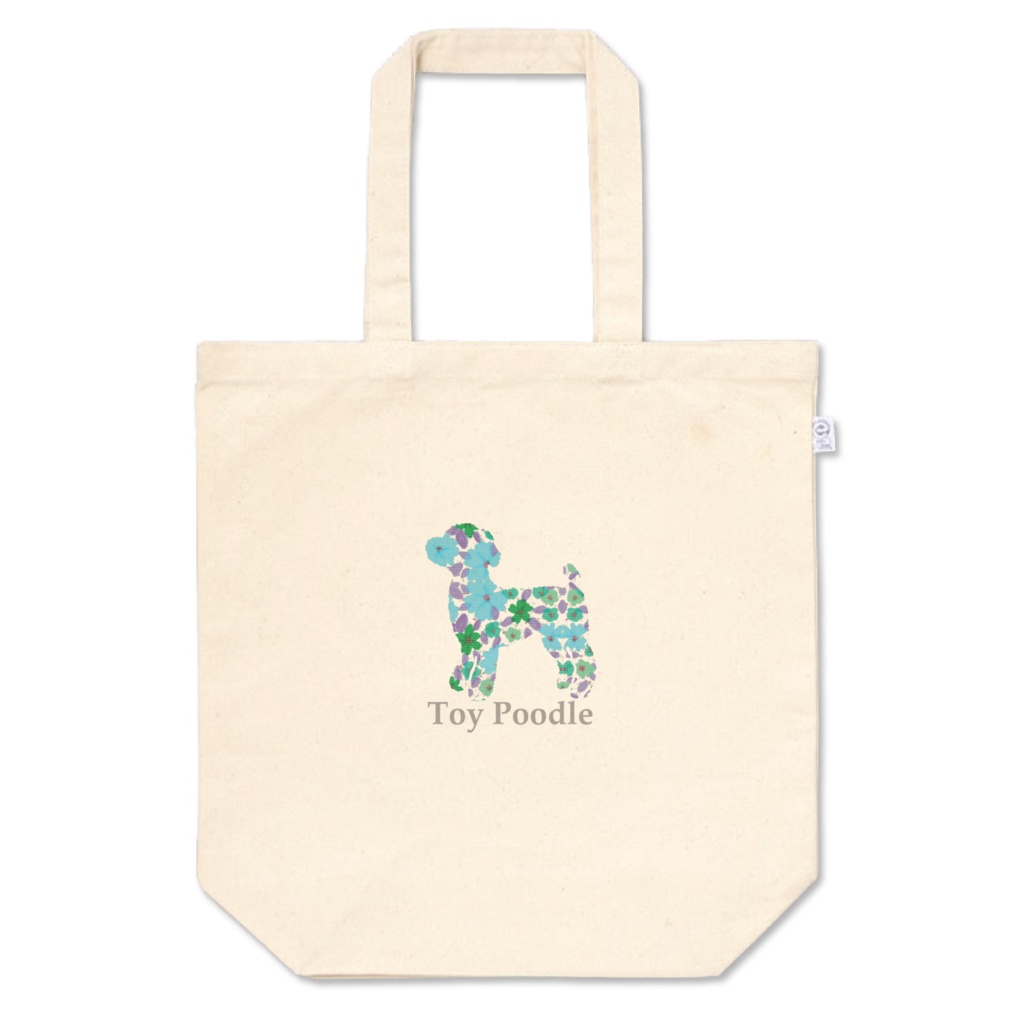 花ワンコ トイプードルトートバッグ