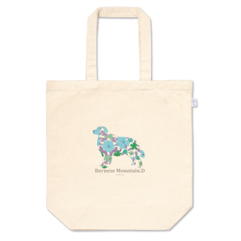 花ワンコ　バーニーズ　トートバッグ
