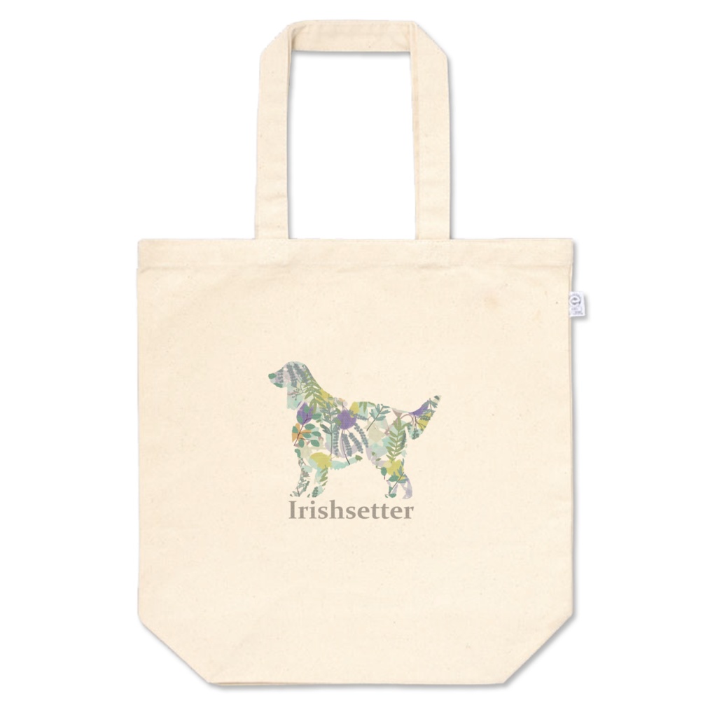 花ワン ボタニカル アイリッシュセッター トートバッグ