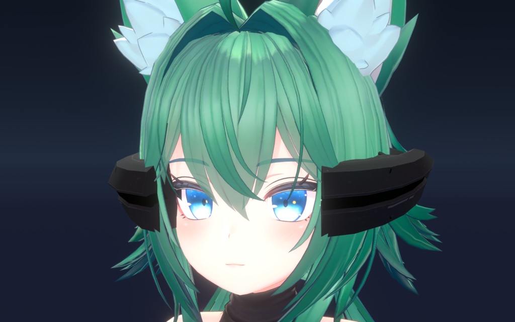 VRCアバター向け Sci-fiな開閉式バイザー