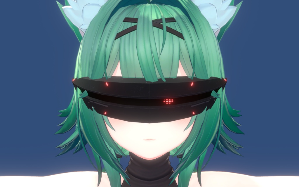 VRCアバター向け Sci-fiな開閉式バイザー