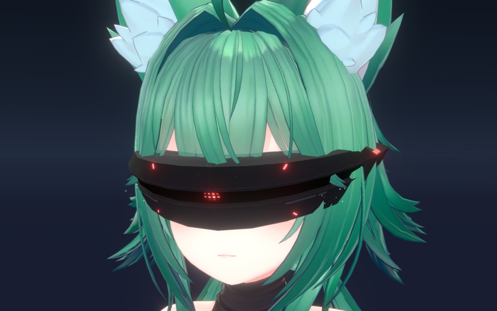 VRCアバター向け Sci-fiな開閉式バイザー