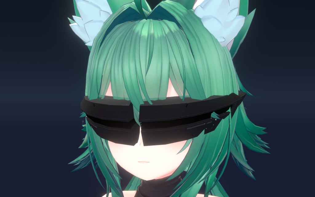 VRCアバター向け Sci-fiな開閉式バイザー