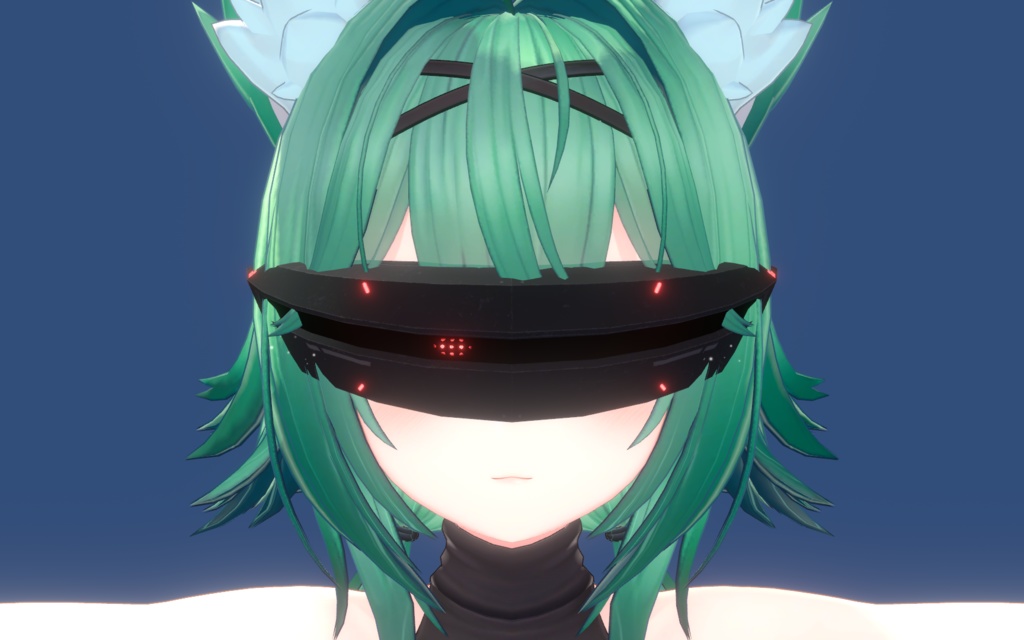 VRCアバター向け Sci-fiな開閉式バイザー