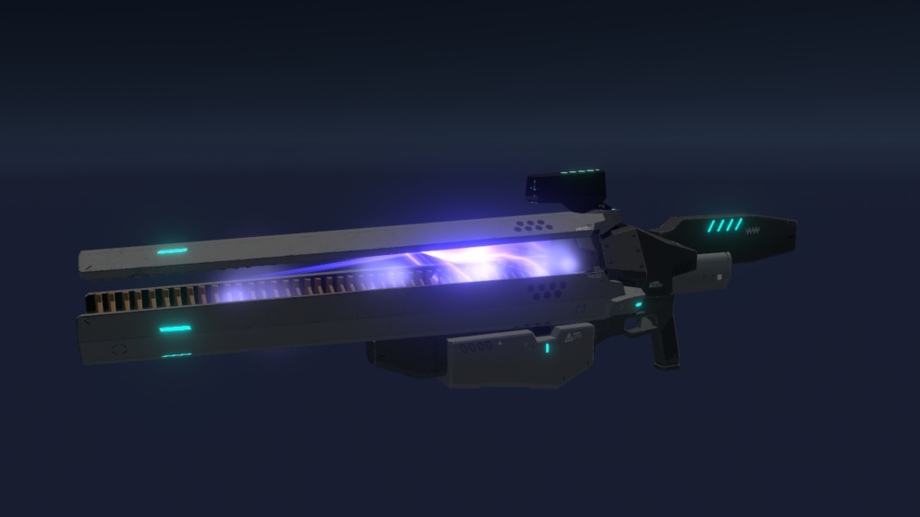 VRCアバター向け武器モデル プラズマライフル