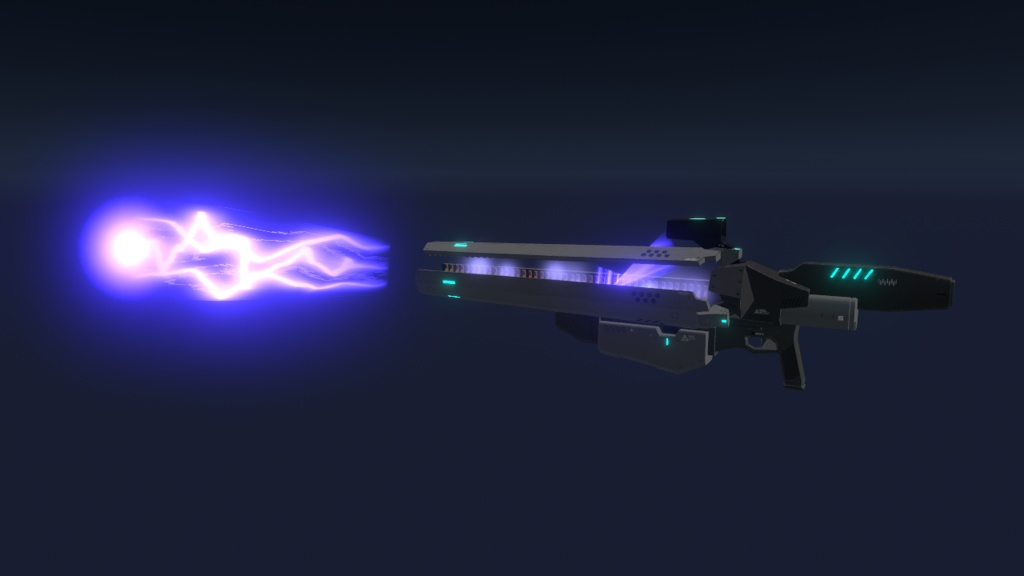 VRCアバター向け武器モデル プラズマライフル