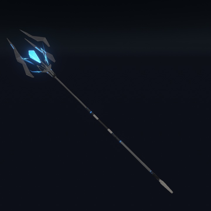 VRChatアバター向け武器モデル　SFファンタジーな杖