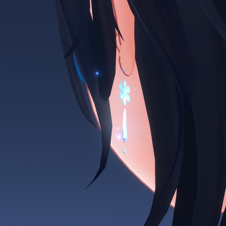 VRChatアバター向けアクセサリー　氷のイヤリング