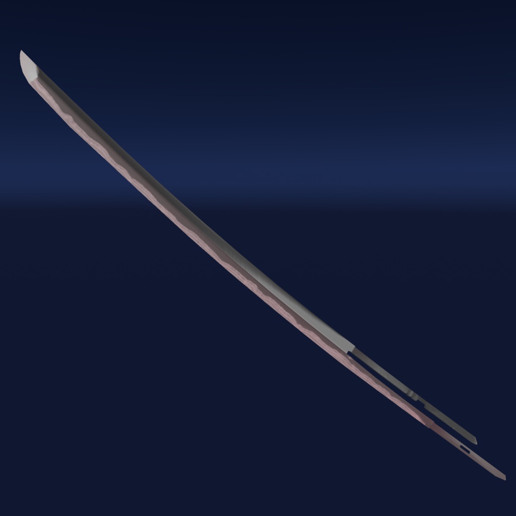 VRChat向け武器モデル サイバーヒヒイロカネ刀