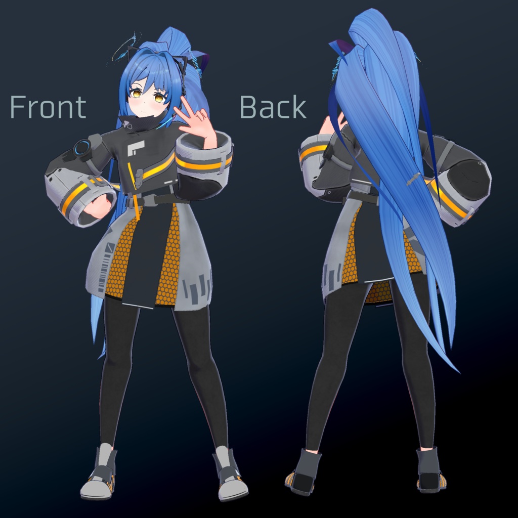 オリジナル3Dモデル「ヒビキ」