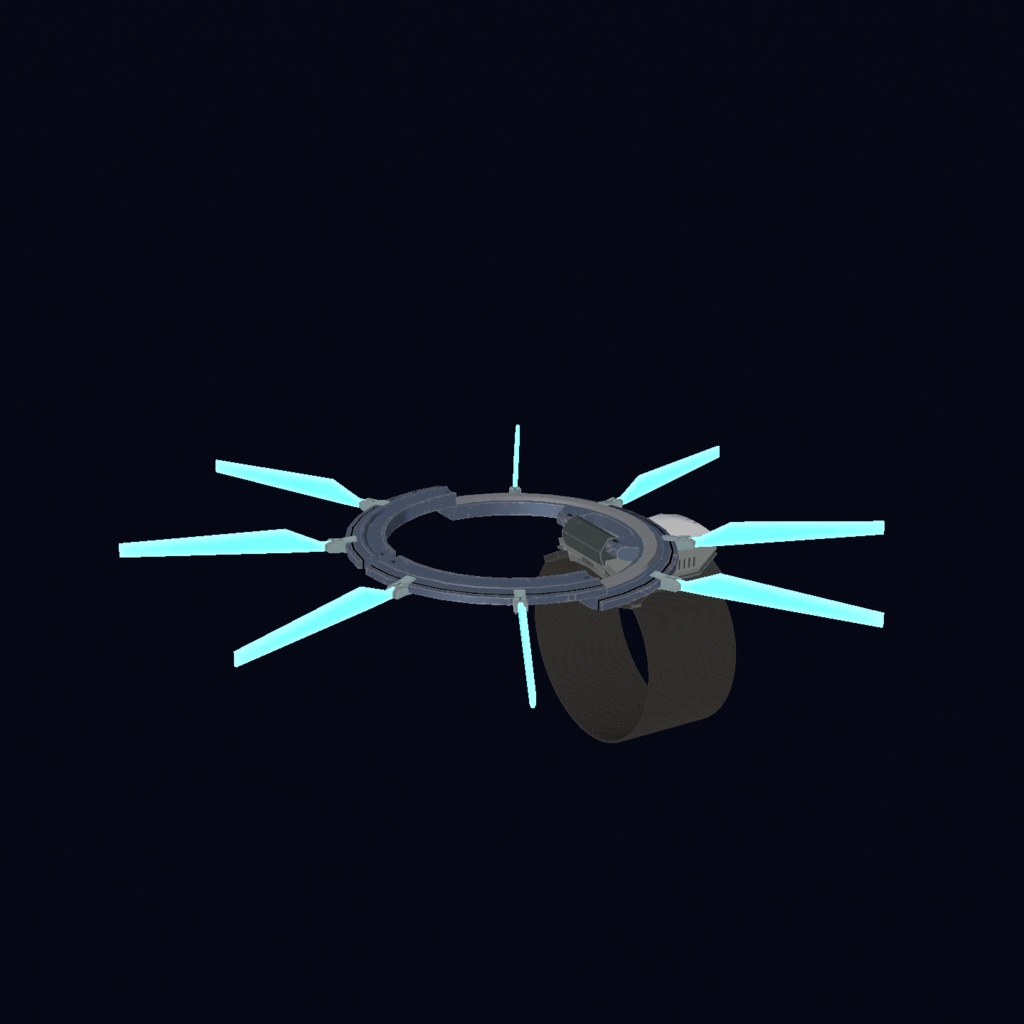 VRChatアバター向け 展開式バックラーシールド