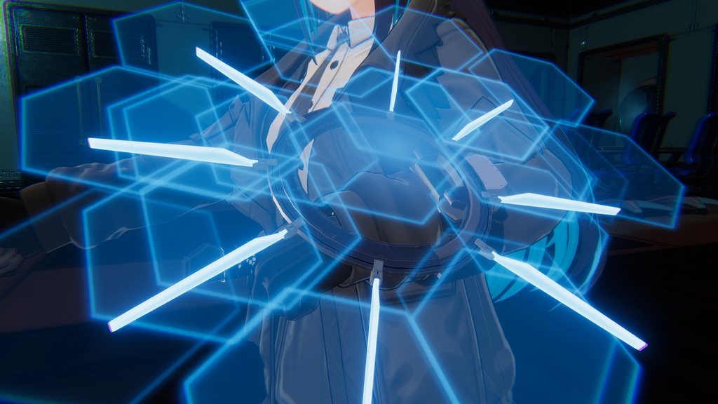 VRChatアバター向け 展開式バックラーシールド