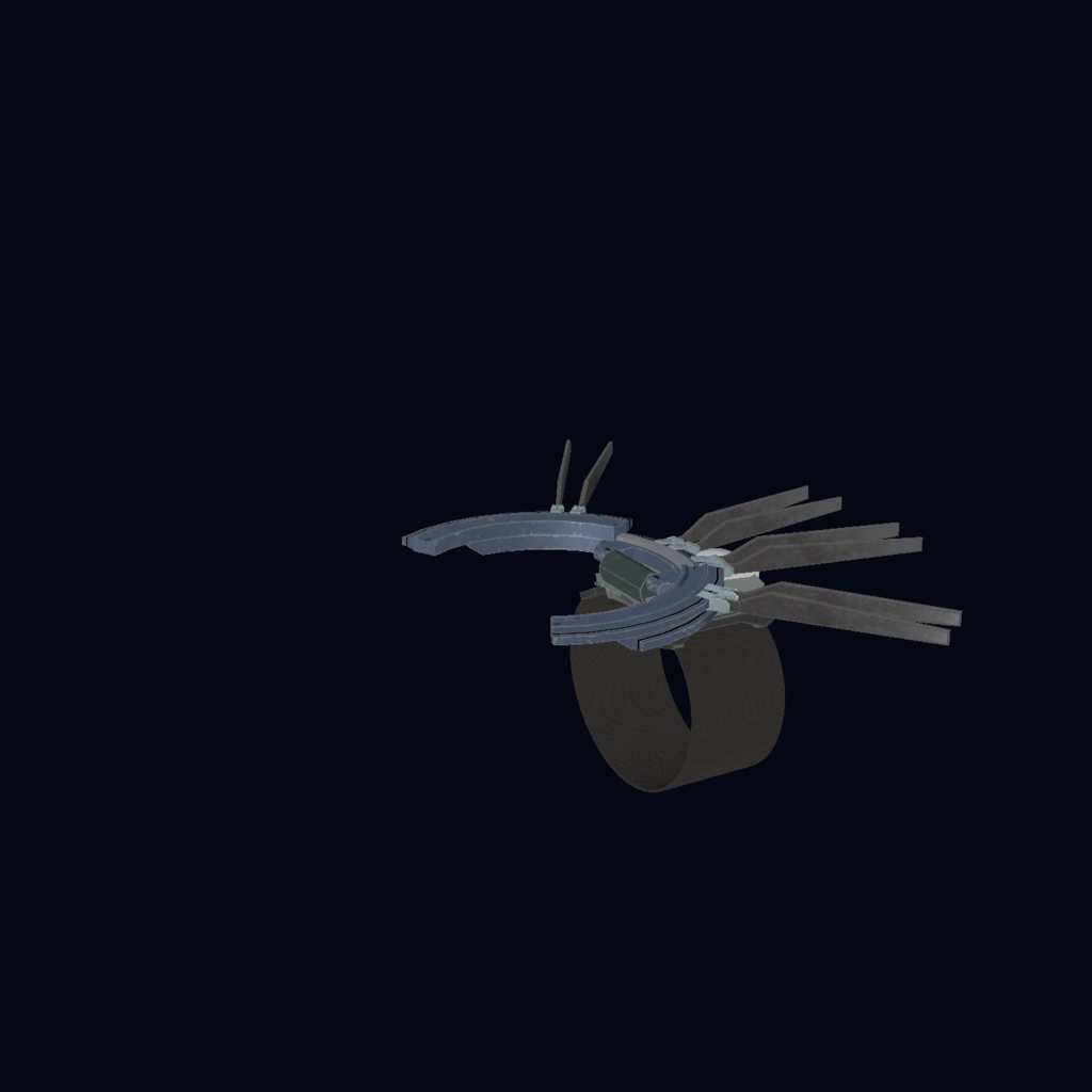 VRChatアバター向け 展開式バックラーシールド