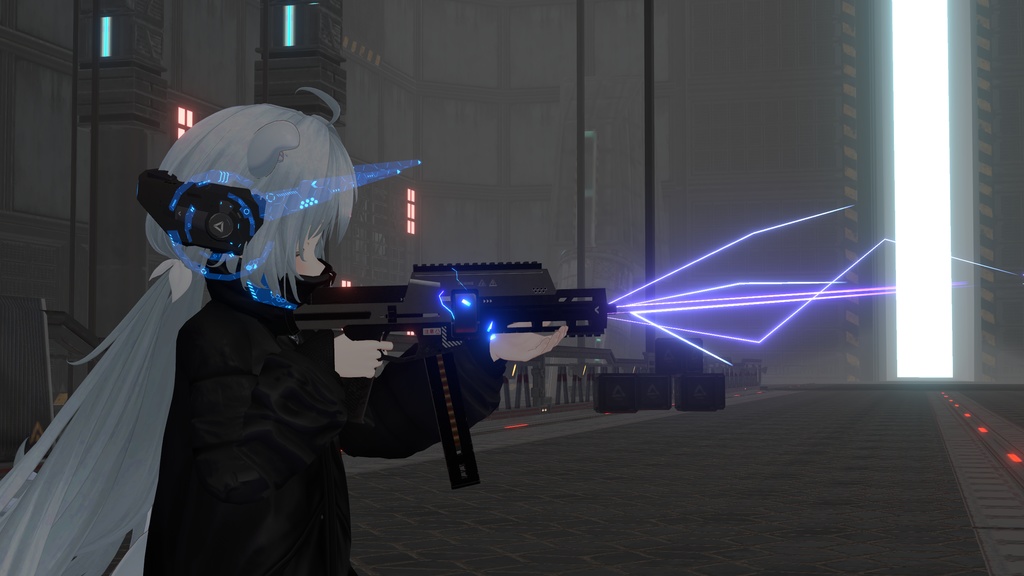 VRChatアバター向け武器モデル GaussSMG