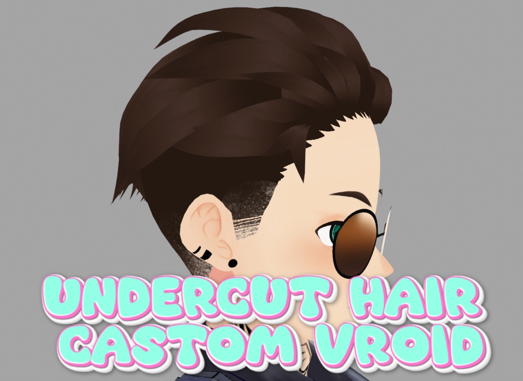  undercut hair castom vroid