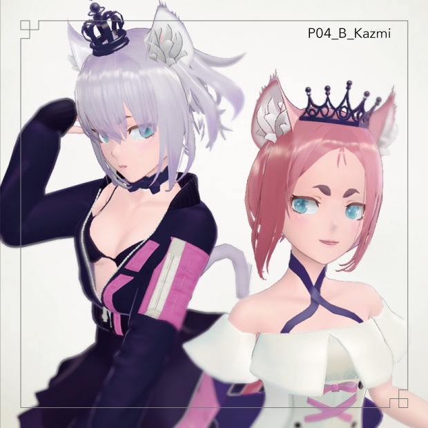 【VRChat / avatar3.0】オリジナル3Dモデル P04_B_Kazmi