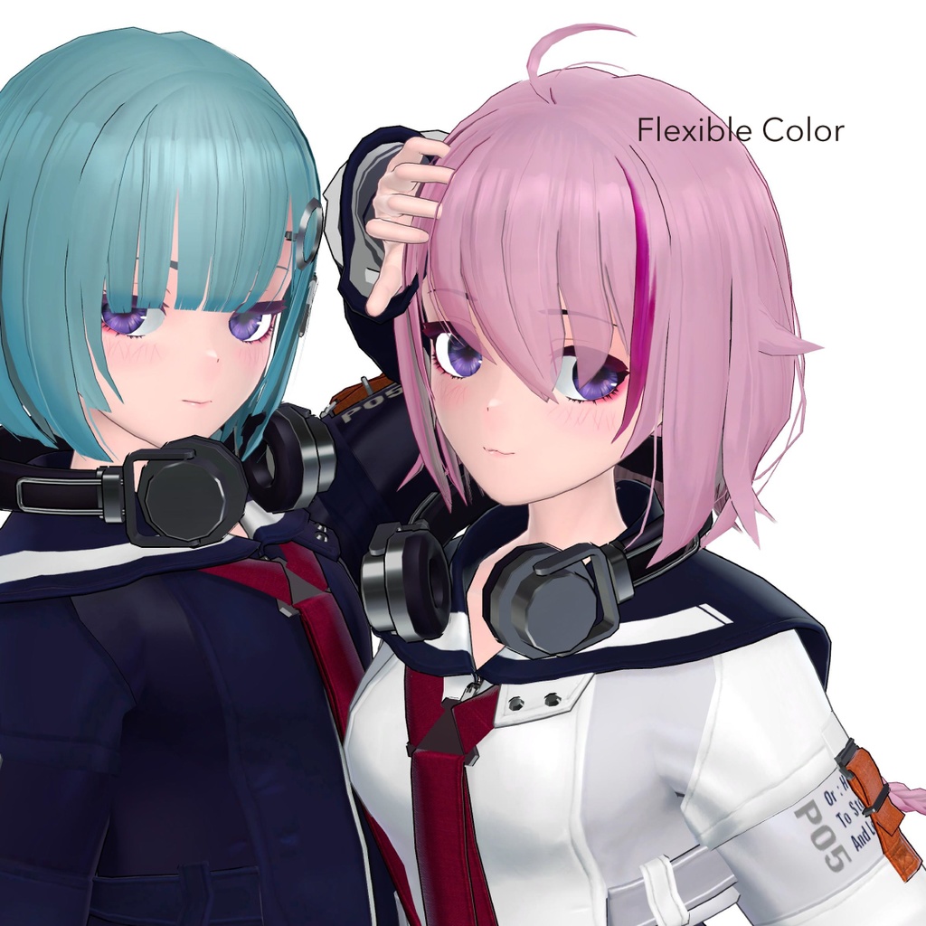 【VRChat 】オリジナル3Dアバター P05_Aki & Mika【ver.2.1】