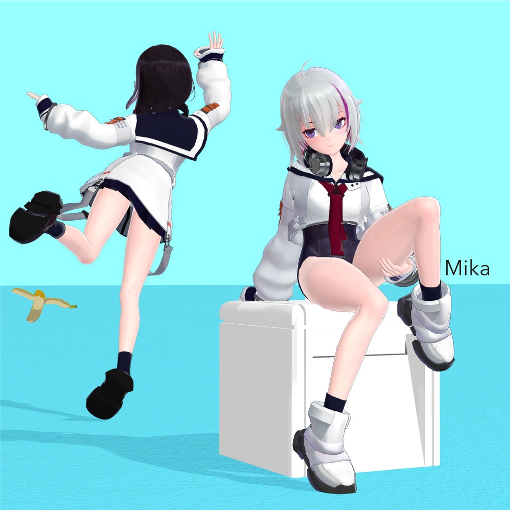 【VRChat 】オリジナル3Dアバター P05_Aki & Mika【ver.2.1】