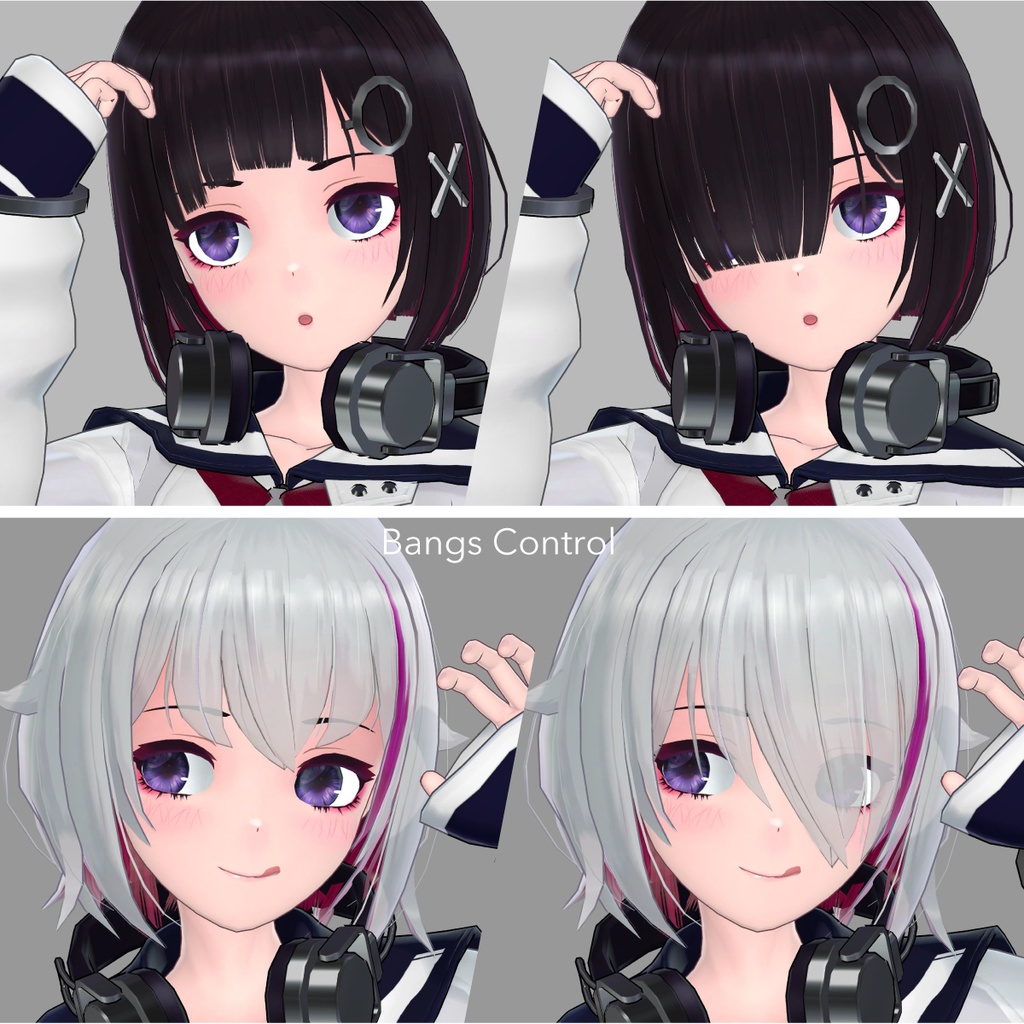 【VRChat 】オリジナル3Dアバター P05_Aki & Mika【ver.2.1】