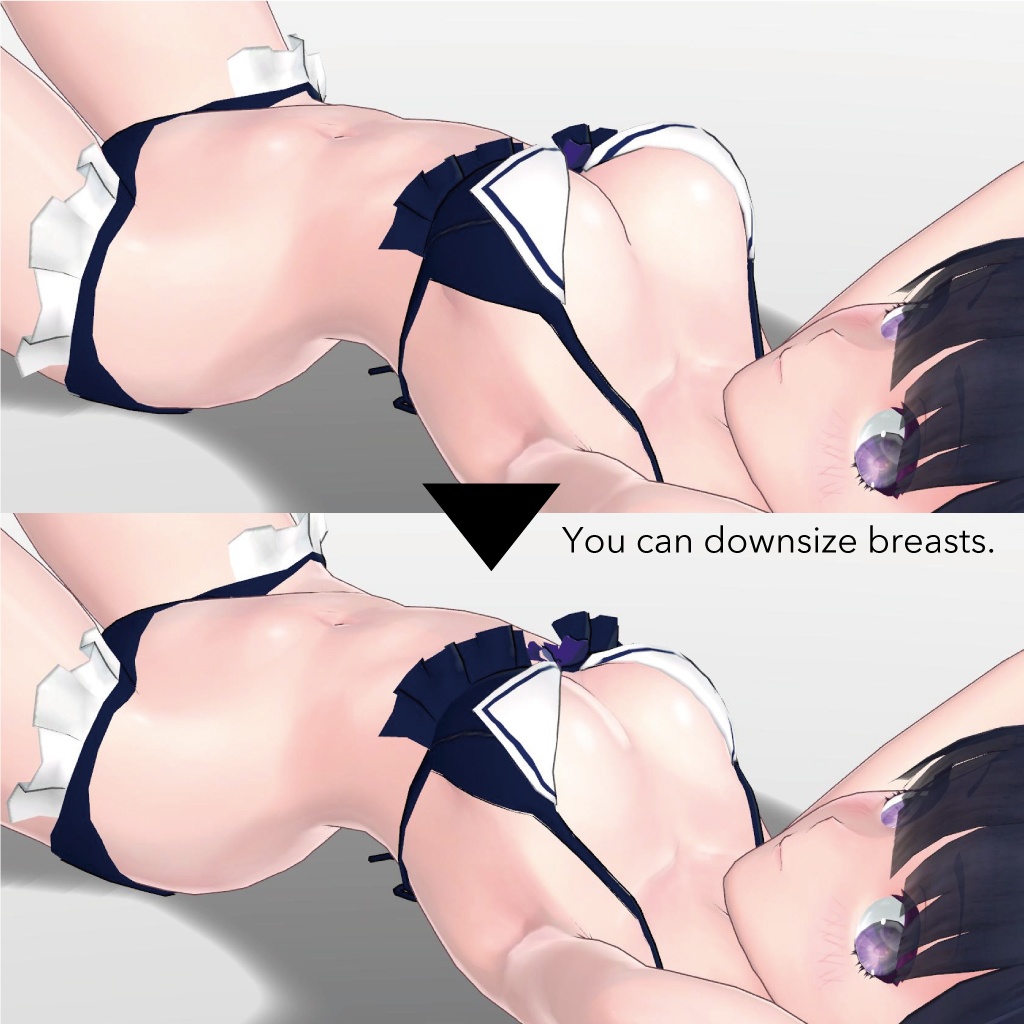 【VRChat】オリジナル3Dモデル P07_Nero & Bianco