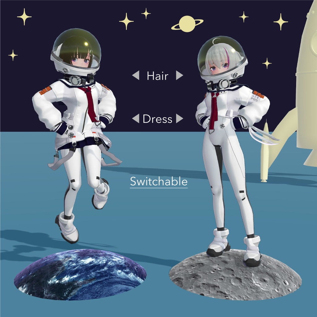【VRChat 】オリジナル3Dアバター P05_ASTRO