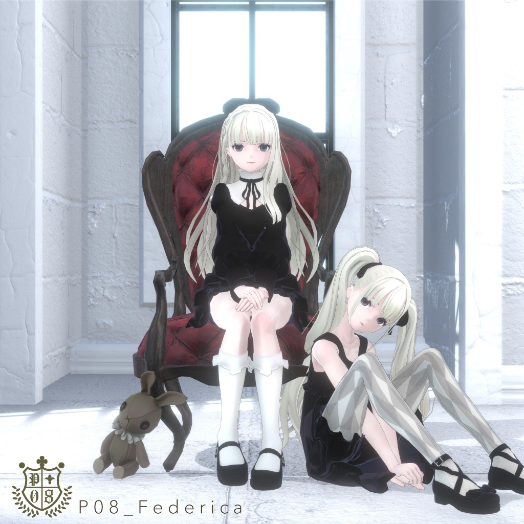 【VRChat 】オリジナル3Dアバター 「P08_Federica」
