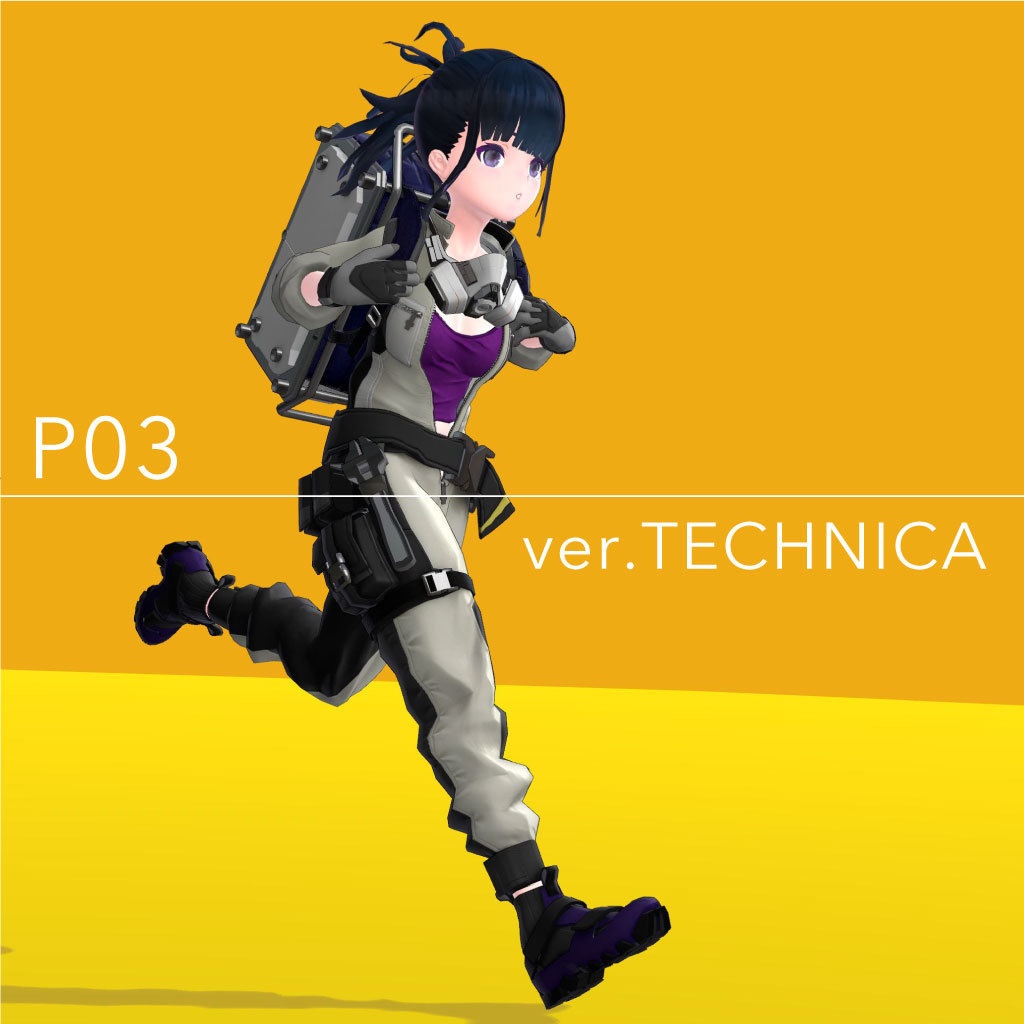 【VRChat 】オリジナル3Dアバター 「P03_TECHNICA」