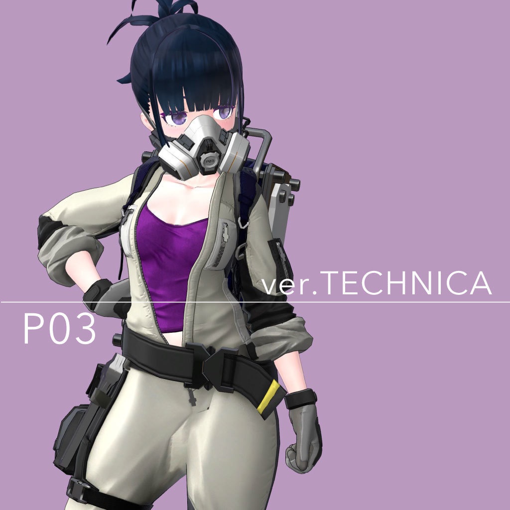 【VRChat 】オリジナル3Dアバター 「P03_TECHNICA」