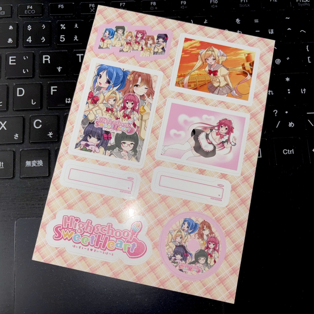 架空のギャルゲー♡ハーフカットステッカー