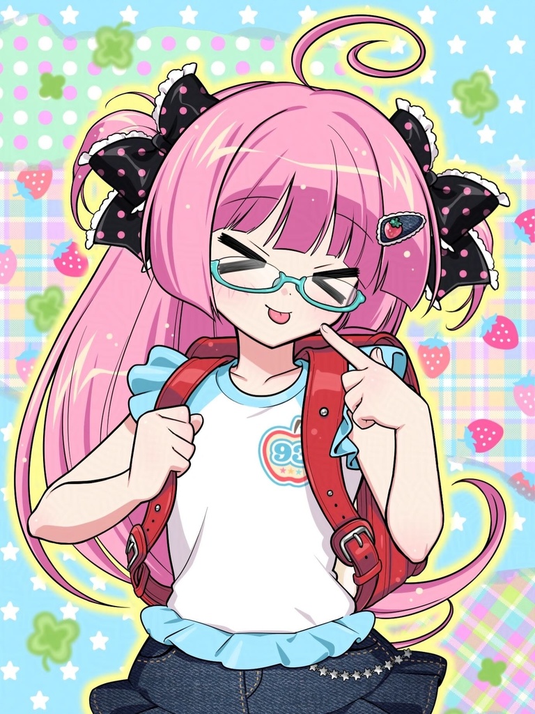 原画入りデニムペンケース+かすたむイラストオーダー