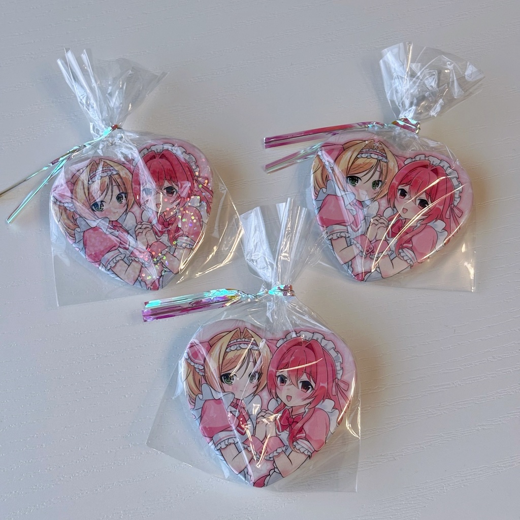H♡Sコラボ ハート缶バッジ