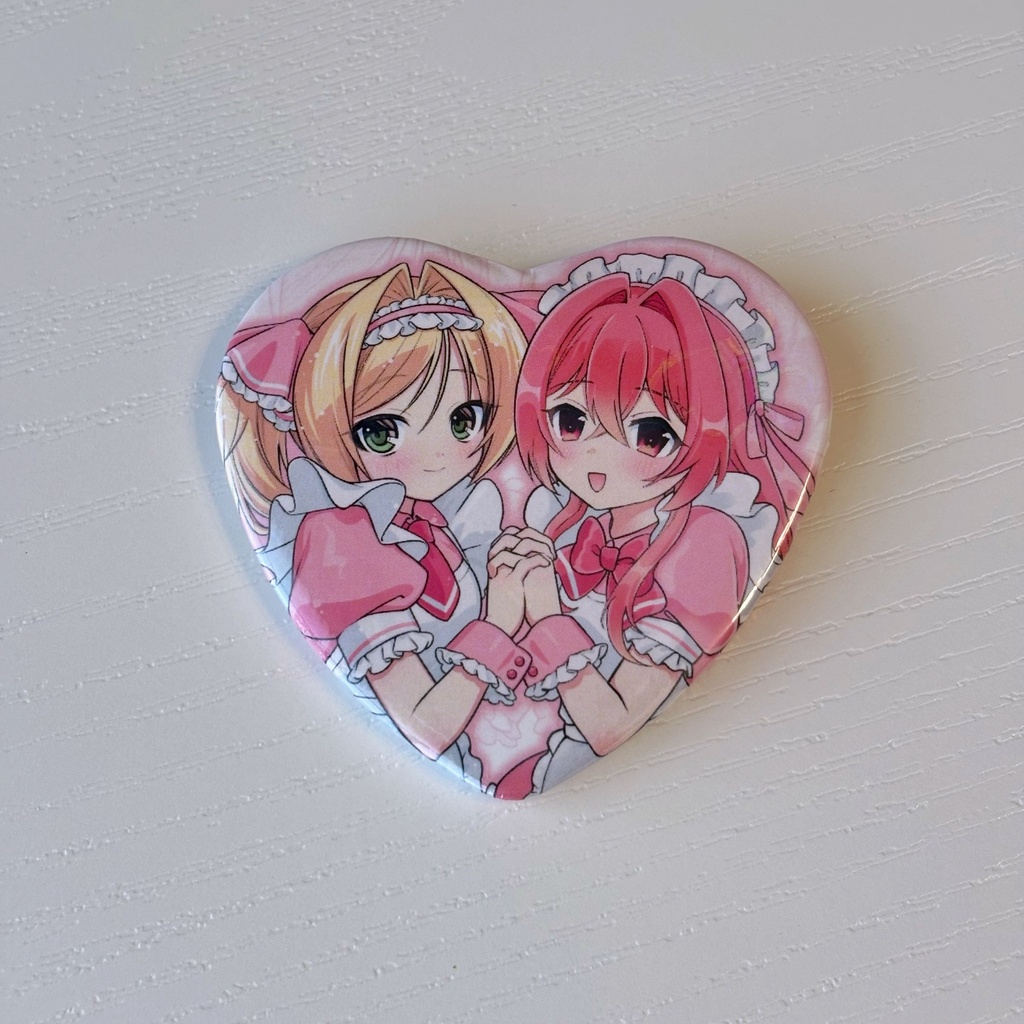 H♡Sコラボ ハート缶バッジ