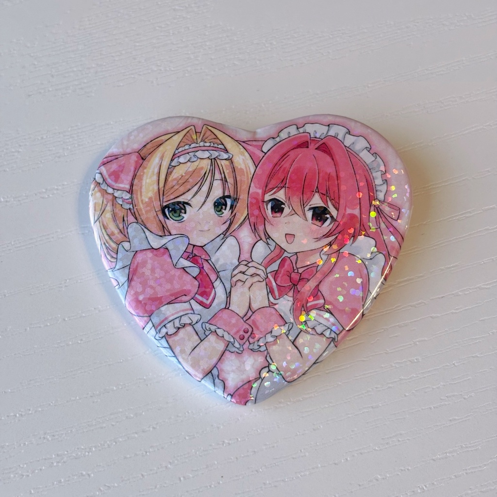 H♡Sコラボ ハート缶バッジ