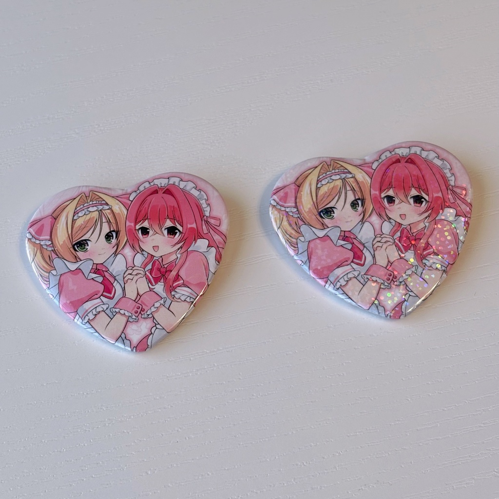 H♡Sコラボ ハート缶バッジ