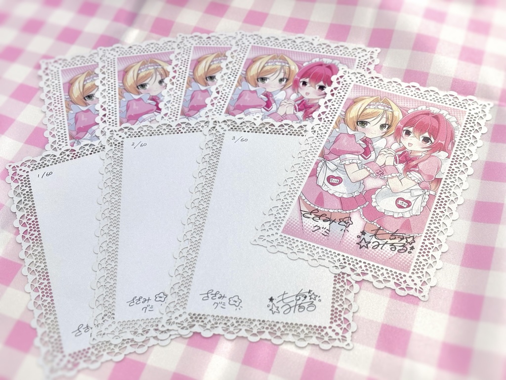H♡Sレースポストカード【裏面直筆サイン&シリアルナンバー入り】
