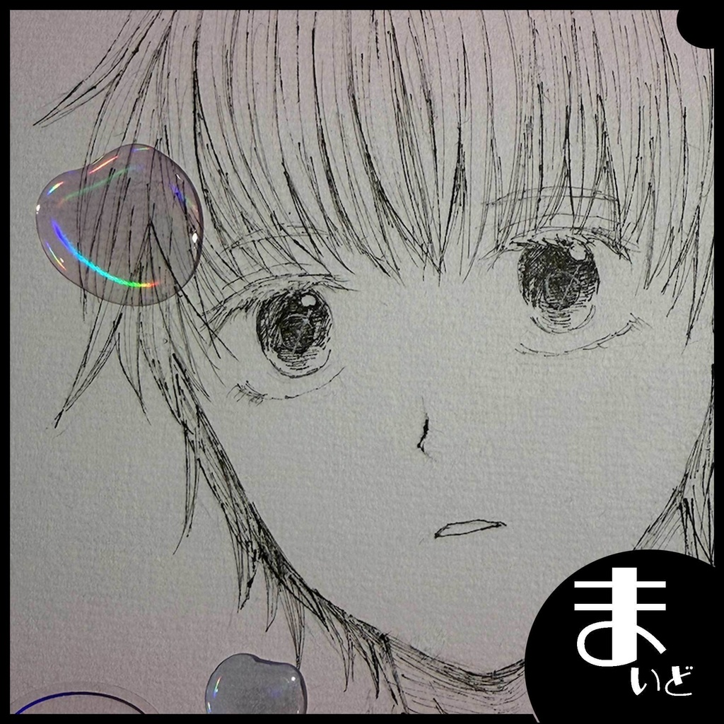 【一点物】知真の涙 原画ミニ色紙②