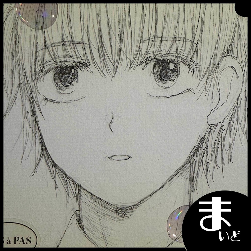 【一点物】知真の涙 原画ミニ色紙④