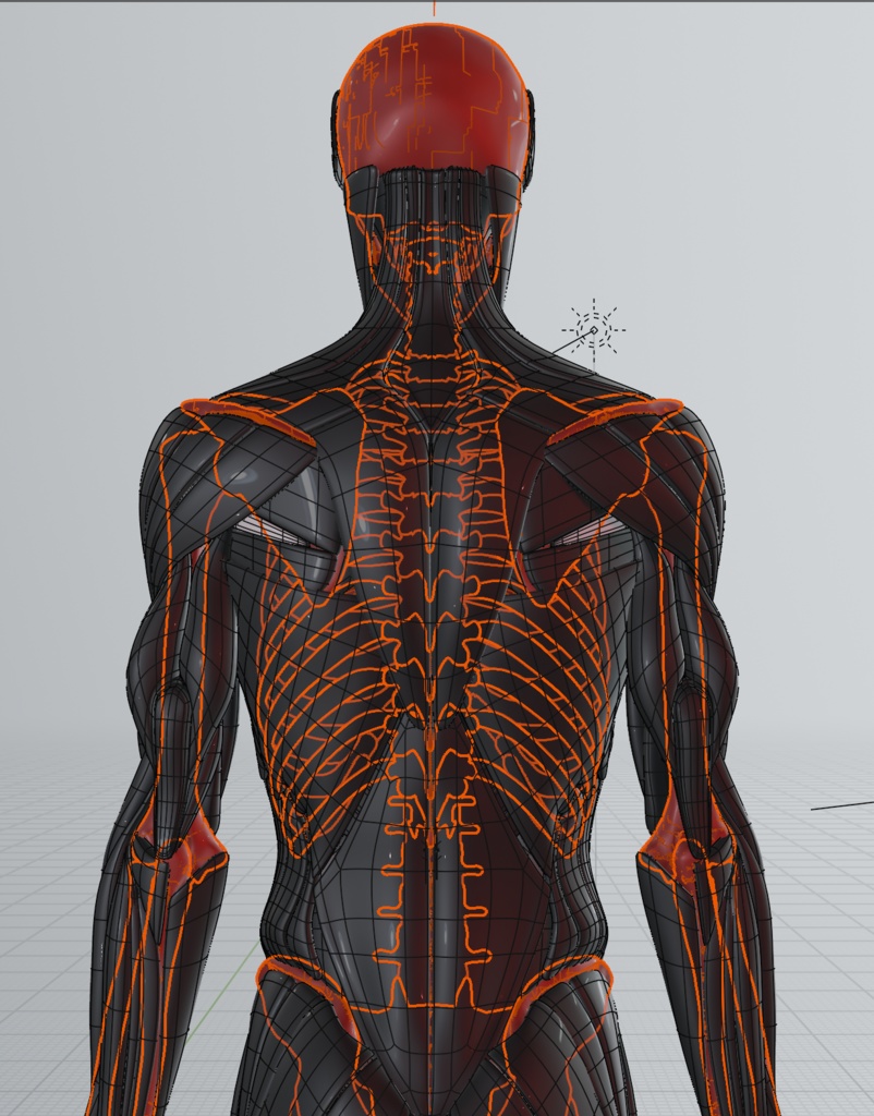 昔作った男の美術解剖学モデル