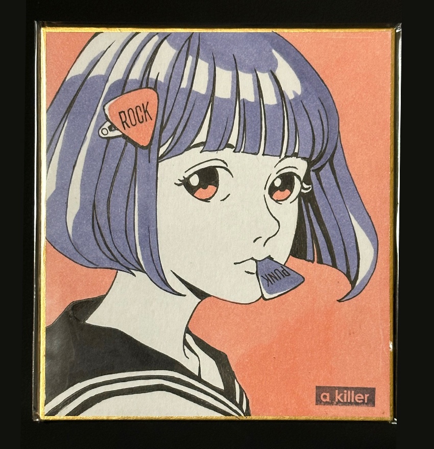 直筆ミニ色紙　G