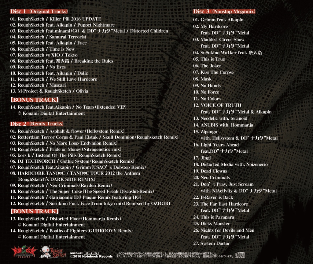 NBCD-022_10 Years of RoughSketch ~ RoughSketch Best Album 2006 - 2016 ~