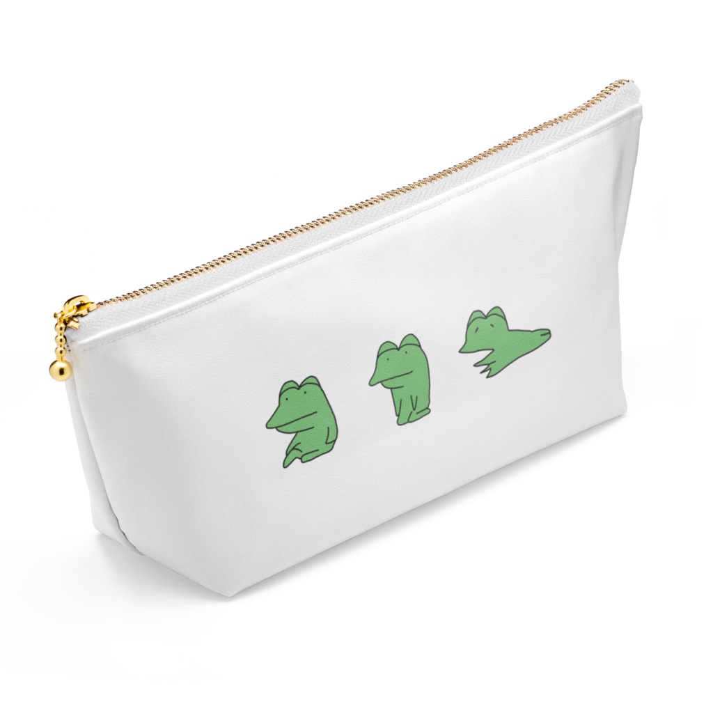 動かないカエルポーチ