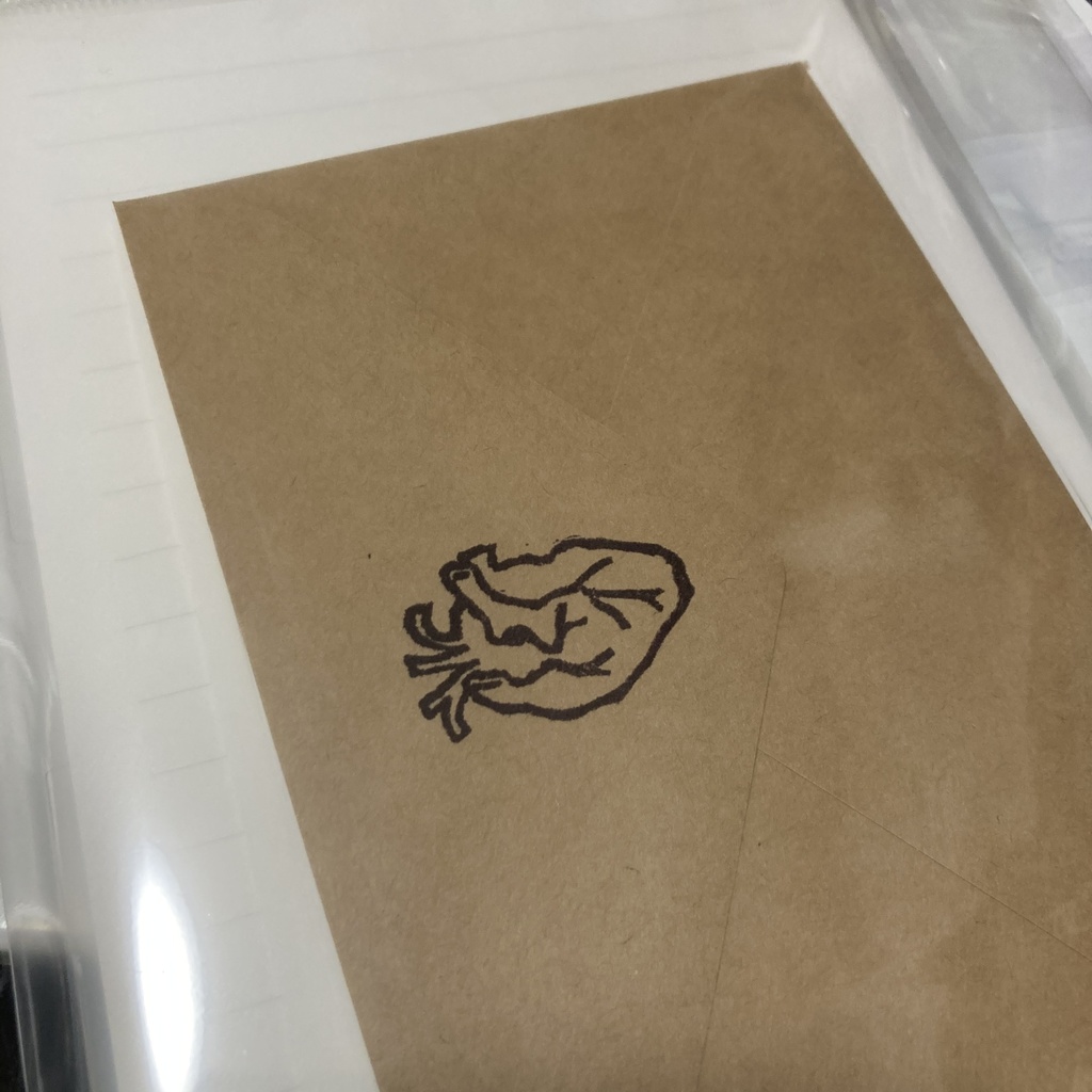 消しゴムハンコレターセット（白、茶）