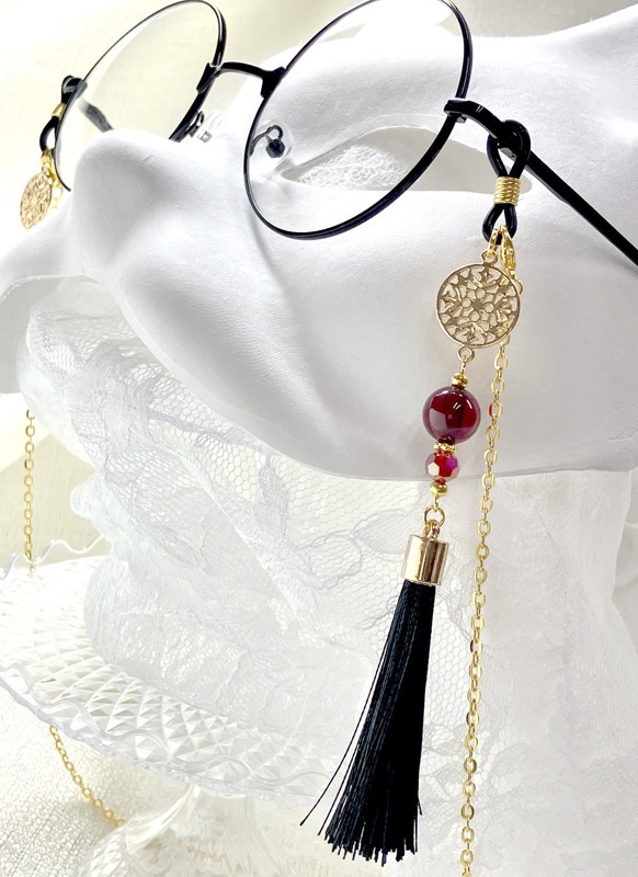 【アジアン風 眼鏡チャーム】〈肥前忠広カラー〉